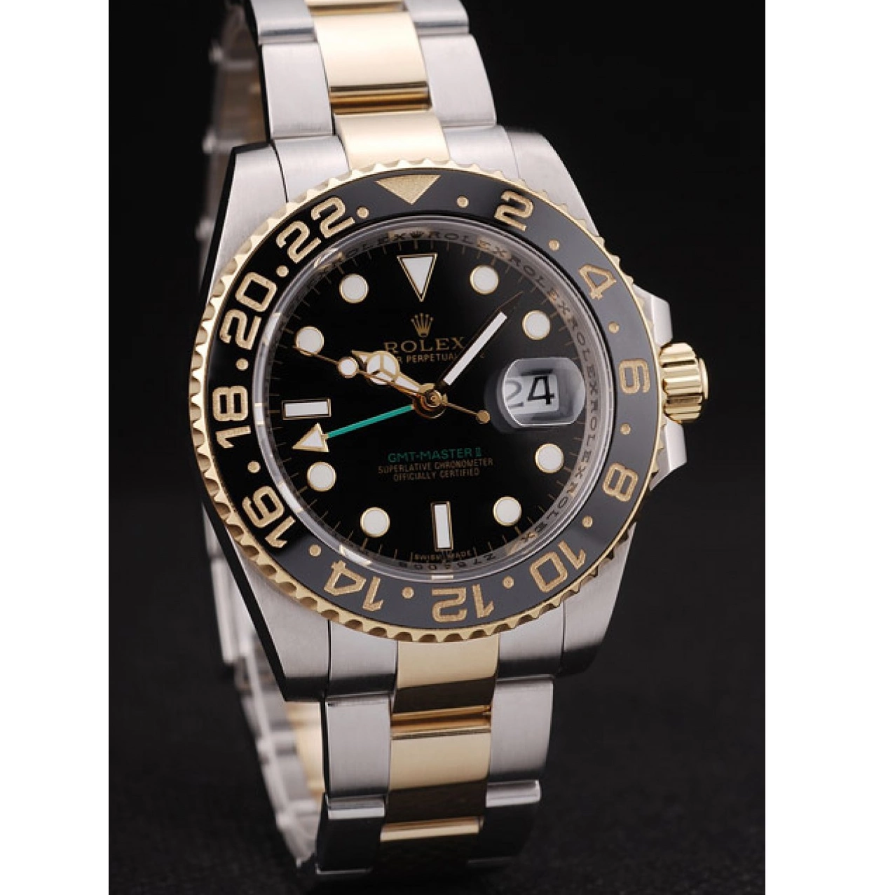 Aaa replica watch GMT Master Bezel 98229 Black II Rolex Dial Ceramic Black 0717